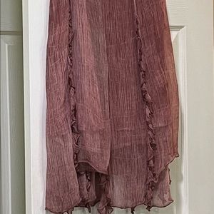 Beautiful Mauve Light Layered skirt. 26 inches long. L/XL